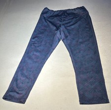 Women  s Athletic Grey/Blue/Pink/Green Stretch Leggings Sz M pre-owned