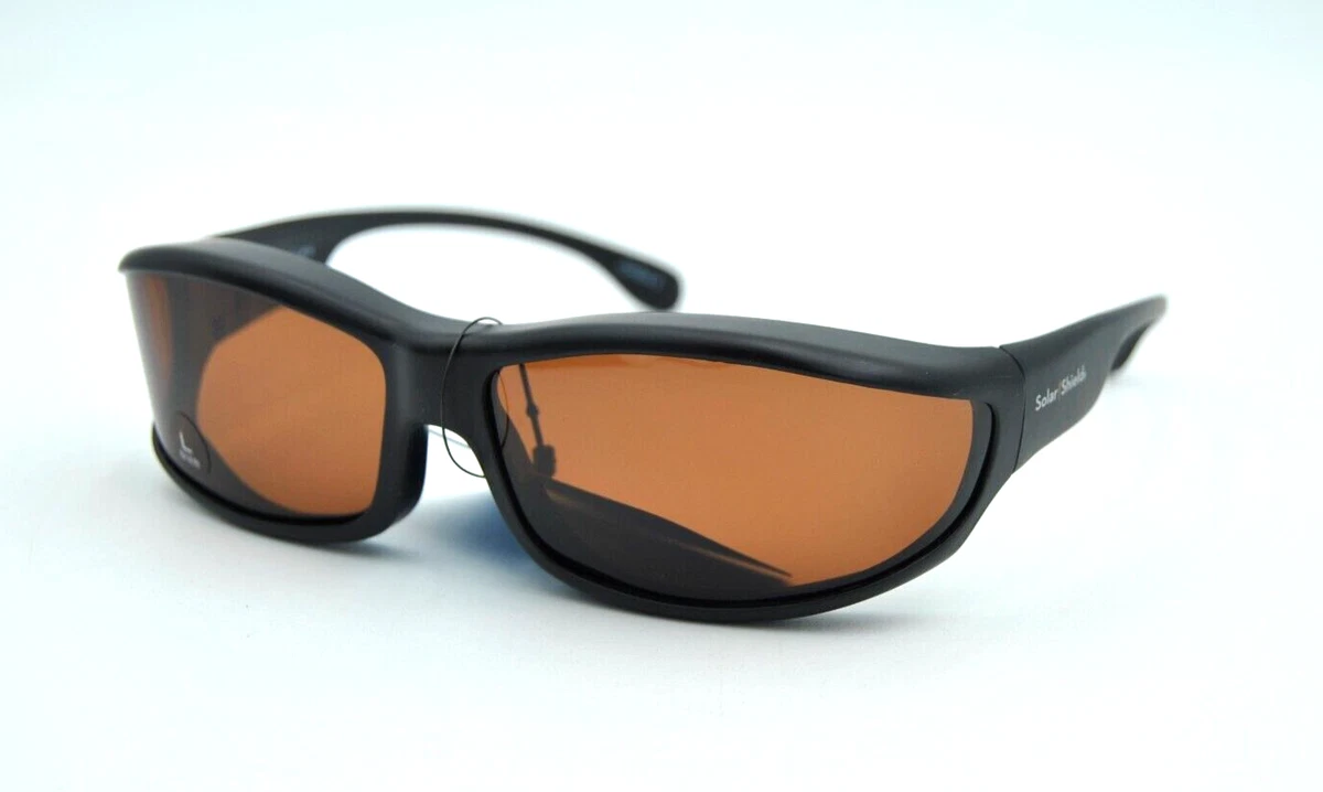 Solar Shield Fits Over Black Brown POLARIZED 2RH105 Sunglasses
