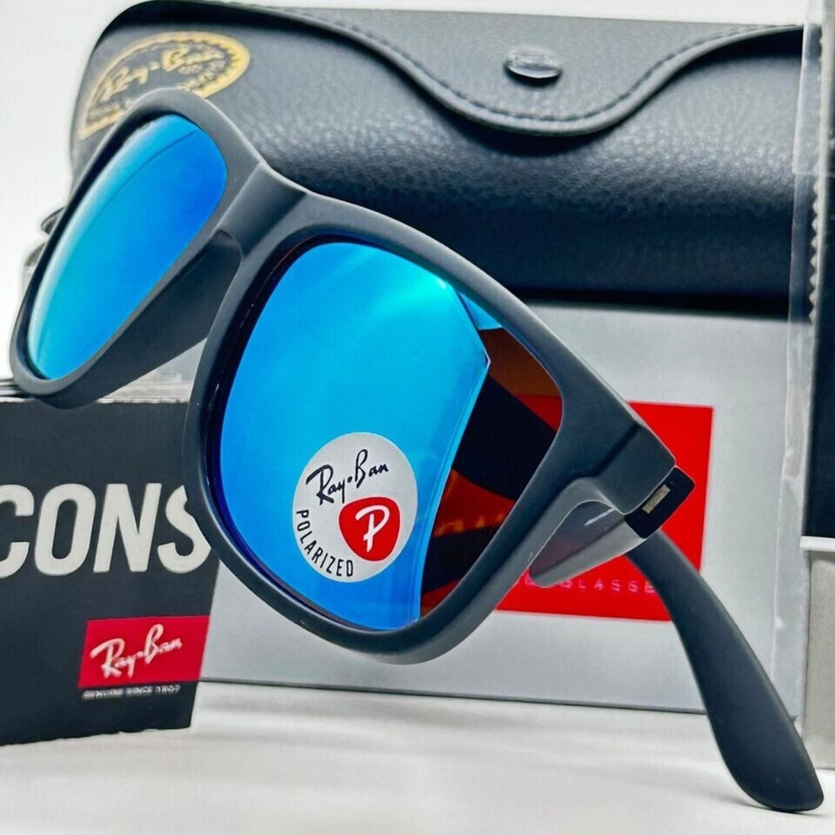 Unisex Adults 55-16 145mm Ray-Ban Justin RB4165 Men's
