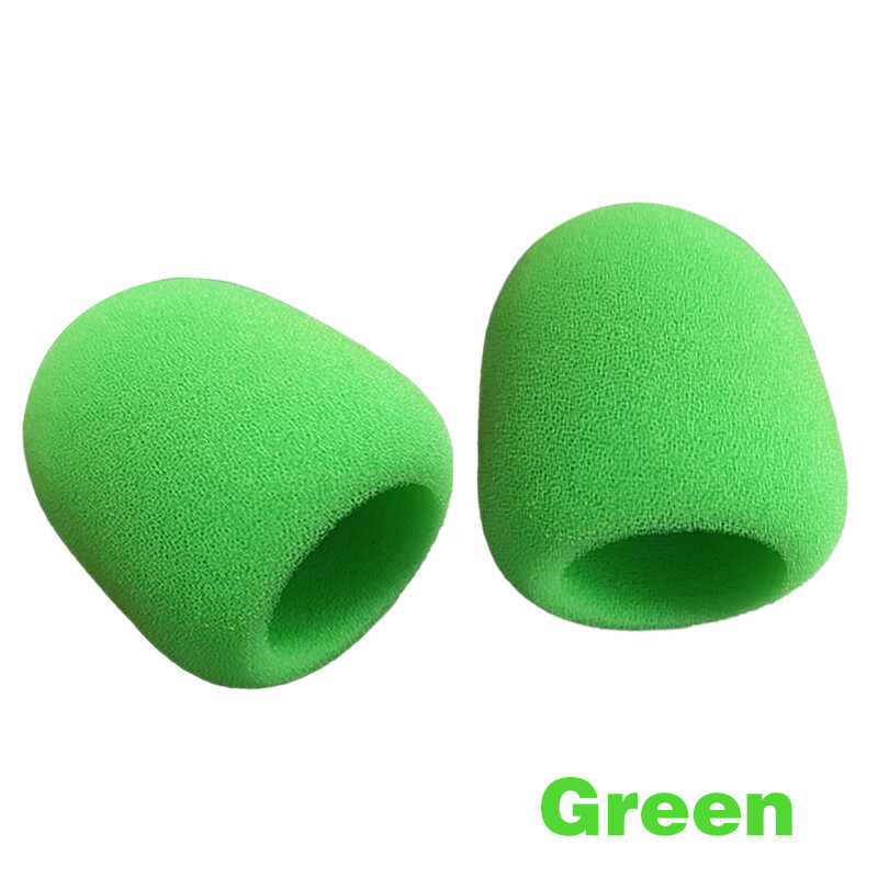 10 Pcs of Green Microphone Covers With Sponge Covers And Thickened Microphones