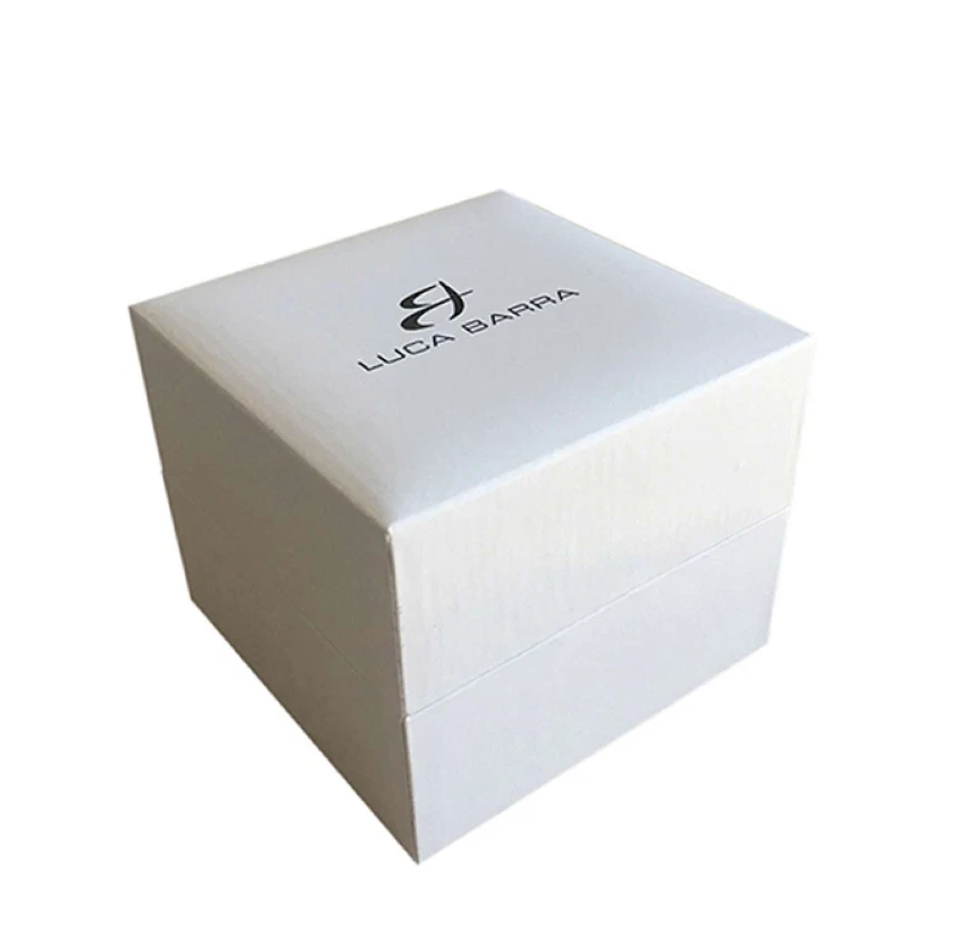 Orologio Luca Barra Uomo Acciaio Argento Rame Lun. Blu Rosso Quadr. Nero _BU75 - Immagine 2 di 2