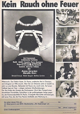 DDR Progress Filmplakat A2 - Kein Rauch ohne Feuer - DEFA  1975