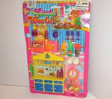Vintage Barbie Clone Kitchen Accessories My Little World Play Set Fishel New