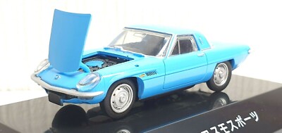 1/64 F-Toys MAZDA COSMO SPORT BLUE car model w/detailed rotary
