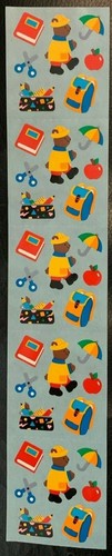 Vintage Sandylion stickers Kromkote - LONG STRIPS (5 squares) - Picture 3 of 11