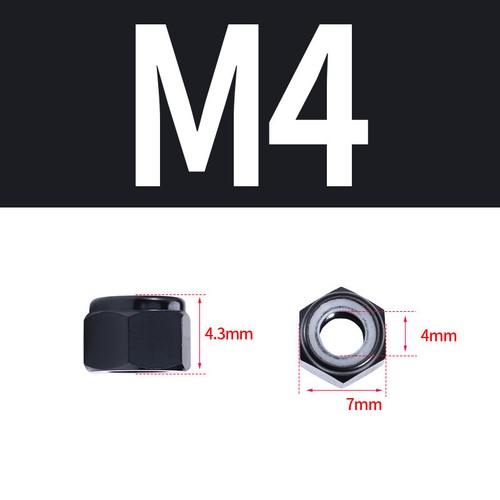 Sicherungsmutter Aluminum DIN 985 Selbstsichernde Muttern Stoppmuttern M2 ~ M8 - Picture 49 of 82