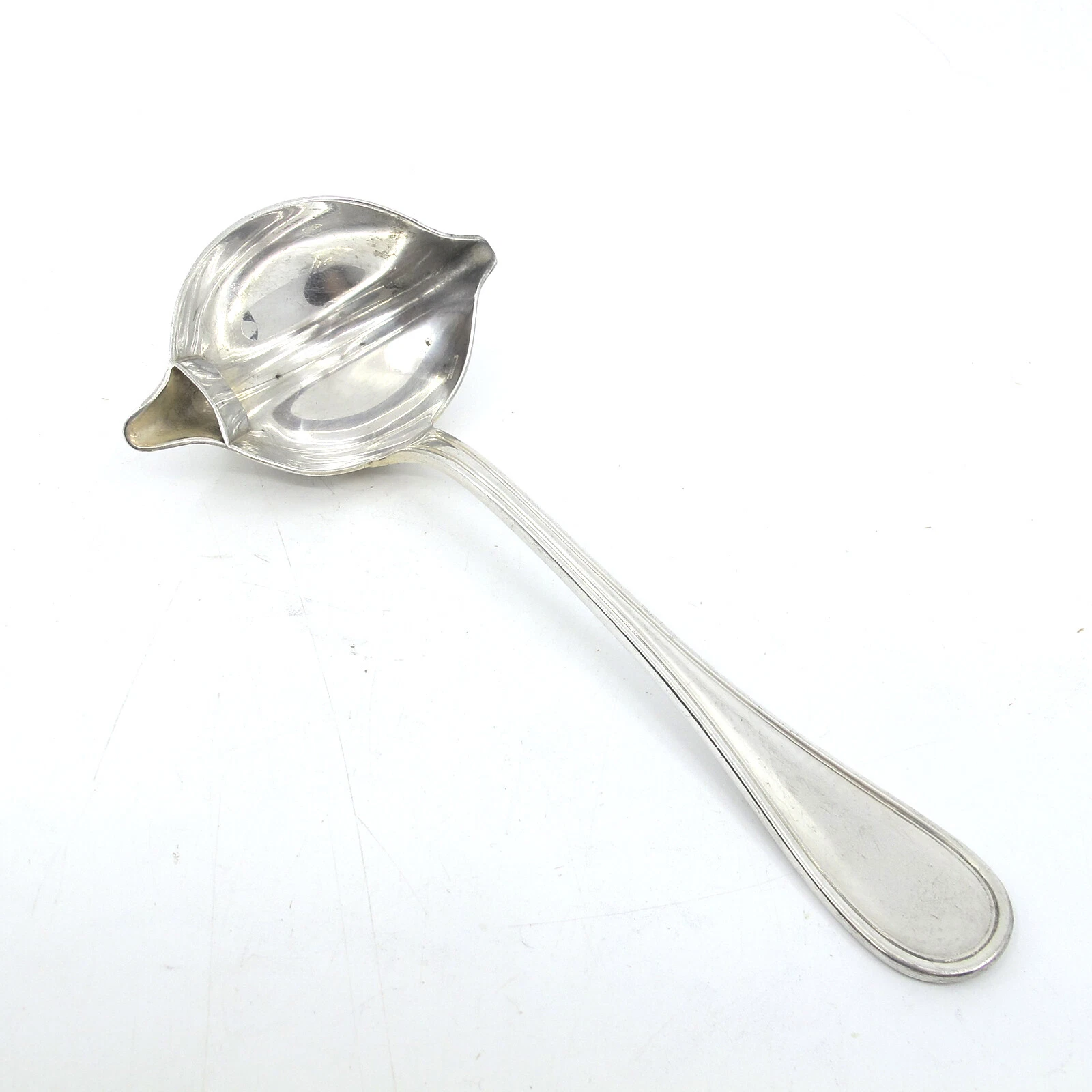 ALBI by CHRISTOFLE Silverplate 7 1/8" Fat & Lean Gravy Ladle Double Spout