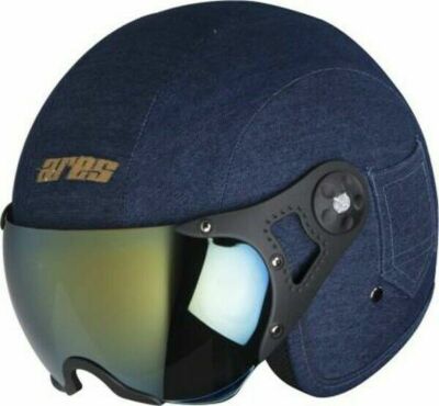 Ares A-5 Admiral With Gold Visor Open Face Helmet XL Size 620mm New @US