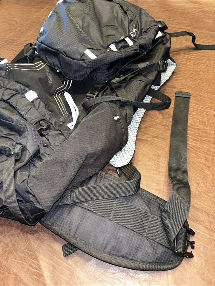 Nice Ozark Trail Gray Black Hiking 45L Camping Backpack - Image 3 of 4