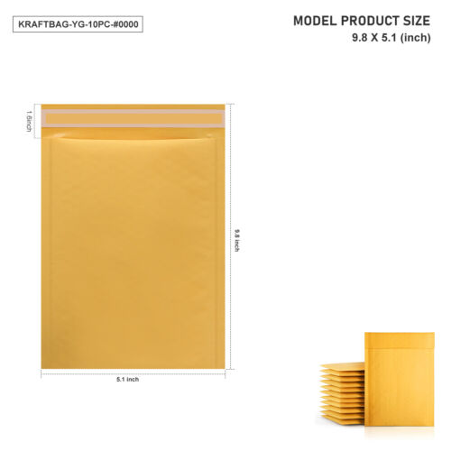 Correos de burbujas Kraft bolsas de envío acolchados sobre auto-sellado stock de EE. UU. - Imagen 13 de 22