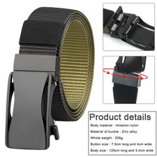 Tactical Nylon Ratchet Belts Aluminum Alloy Buckle Belt Quick Release Waistband