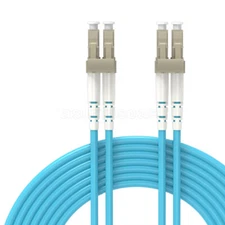LC UPC to LC UPC 10G OM3 Multimode Duplex Fiber Optic Patch Cord Cable 1-40m lot