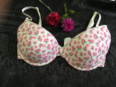  Jolinesse  Bra  Size us 34c it3c eu75c padded underwired pink white  