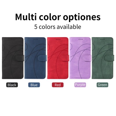 New Curved Line patten Flip Wallet PU Leather Case Cover Shell For Various model