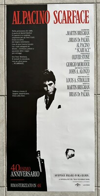 Scarface 40* Ann. 2024 Locandina 33*70 Orig.Movie Poster  Al Pacino