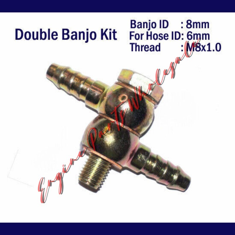 DOUBLE Dual Banjo Bolt Washer Set Hose Barb Fitting Brake Line Oil