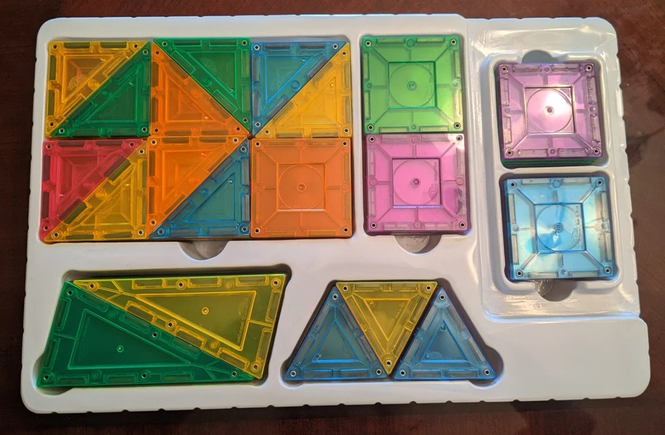 Cra-Z-Art Magrific 3D Magnetic Tiles 100 Pc Tinted Colors - Image 2 of 4