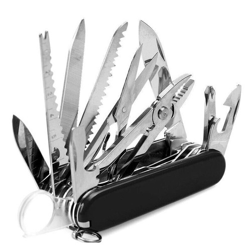 30 in 1 Swiss Multi Purpose Tool Pocket Tactical Camping Folding Army Knife Tool - Imagen 19 de 21
