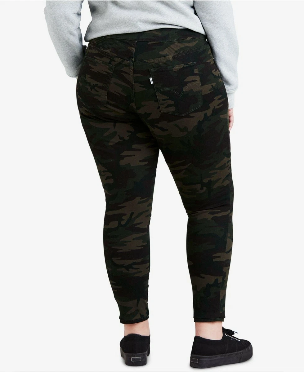 Levi s Plus Size Pull On Green Camo Jeggings L104810 Woman s Size