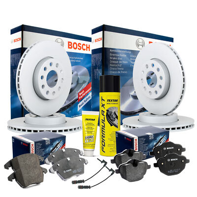 BOSCH Bremsensatz + Ceratec + Bremsenreiniger WK BMW 3er 4er VORN Ø300 HINTEN Ø3