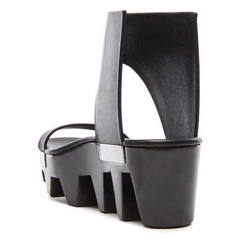 RICK OWENS Geta Clog Platform Sandals in Black Leather Size 37 7 - $1,926 - Picture 5 of 6