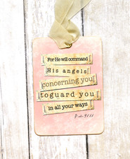 Hang Tags PSALMS 91:11 HE WILL COMMAND HIS ANGELS TAGS or MAGNET 456 Gift Tags