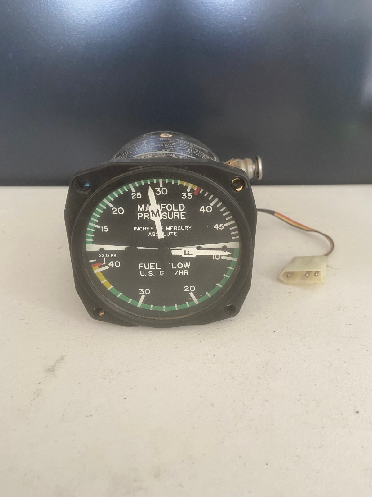 EdoAire Piper Manifold Pressure/Fuel Flow Indicator P/N 986752 eBay
