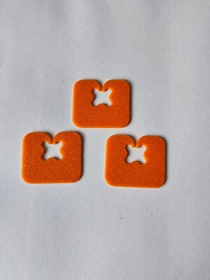 Brotbeutel Clips Etiketten Krawatten 3 Stück Orange Traditionell Retro Vintage Design