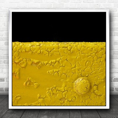 Abstrakte Wand Gelb Komposition Farbe Texturen Textur Verfall Quadrat Druck