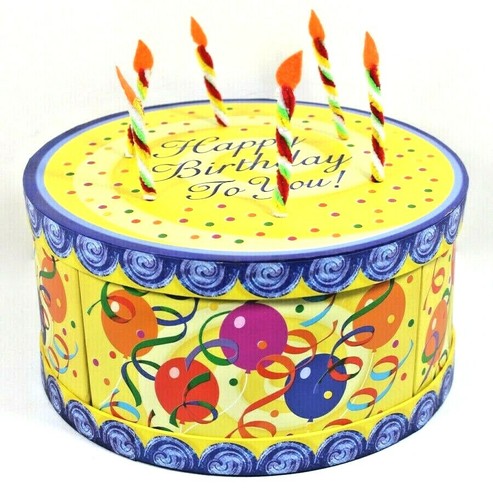 Decorative Happy Birthday Cake With Candles Gift Boxes New Ebay