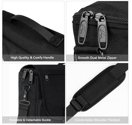 Messenger Bag for Men, Briefcases Lightweight Men's Laptop Bag 15.6 inch Water - Picture 3 of 8