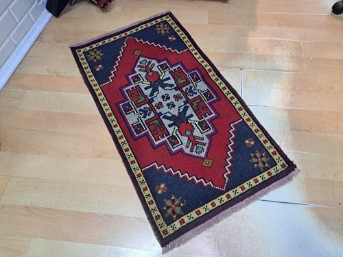 Turkish Rug, Hand Knotted Rug, Home Decor Rug, Small Bohemian Rug, 1.8 x 3.2 ft