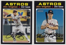 Alex Bregman Astros 2020 Topps Heritage Action Image Variation 453 + Base LOT