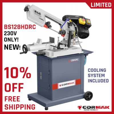 Metallbandsäge BS128HDRC Bandsäge  mit Untergestell Kühlsystem 230V+ZW580