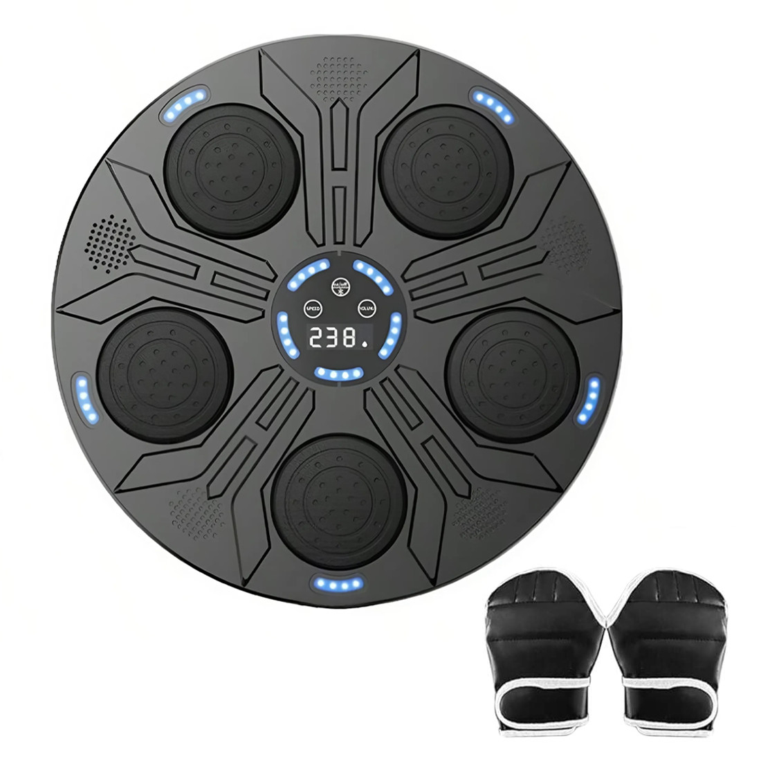 Máquina de Boxeo Musical de Pared con Luces RGB y Sonidos, incluye Guantes.