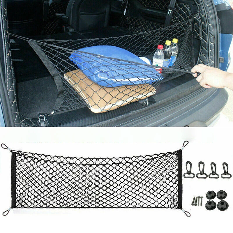 Accesorios Coche Estilo Sobre Maletero Carga Red Almacenamiento Organizador Universal Grande Foto 2 de 4