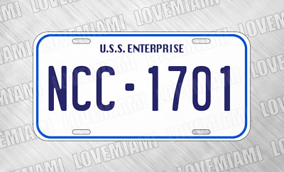 For Star Trek Fans NCC-1701 USS Enterprise License Plate Auto Car Tag FREE SHIP