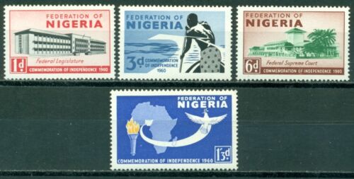 Nigeria Scott #97-100 Estampillada sin montar o nunca montada Independencia de Nigeria $$ - Imagen 1 de 1