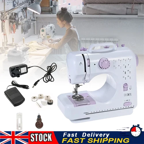 Electric Sewing Machine Portable Mini 12 Stitches Pedal Household for Beginner - Picture 8 of 15