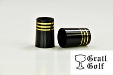 GRAIL GOLF NEW ULTRA-PREM BLACK IRON FERRULES .355 .79" .530OD 3 GOLD RINGS LOT