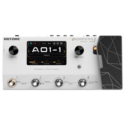 Hotone Ampero II Touch Screen Guitar Bass Amp Modeling IR Cabinets Simulation 