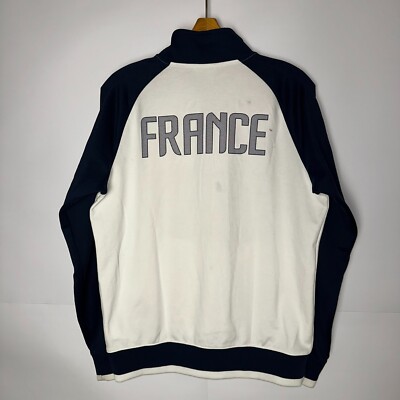 FRANCE FOOTBALL SOCCER TRACK TOP JACKET NIKE 449696-100 sz M MEN