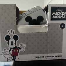 New Disney Mickey Mouse Ears Silver Children s Character Sneakers Size 4