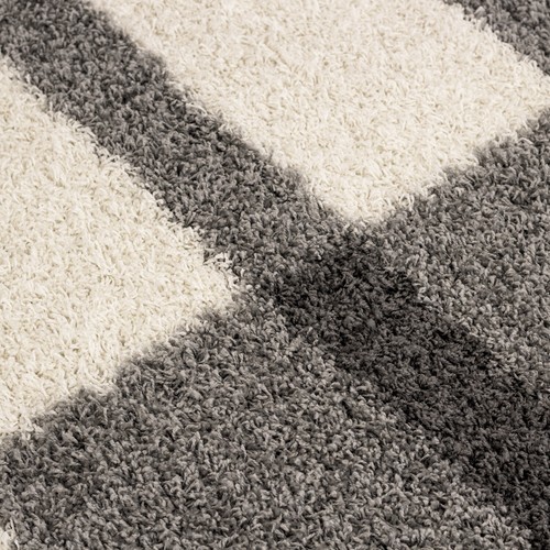 Designer Hochflor Teppich Karo Design Langflor Shaggy Teppich Wohnzimmerteppich - Picture 29 of 64