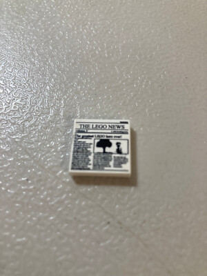 Lego White Tile The Lego News 2x2 Newspaper