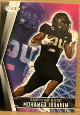 MOHAMED IBRAHIM(UNIVERSITY OF MINNESOTA)2022 SAGE BLACK ROOKIE CARD