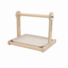 Tabletop Bird Perch with Potty Tray Easy to Clean for Desk, Training, Parrots