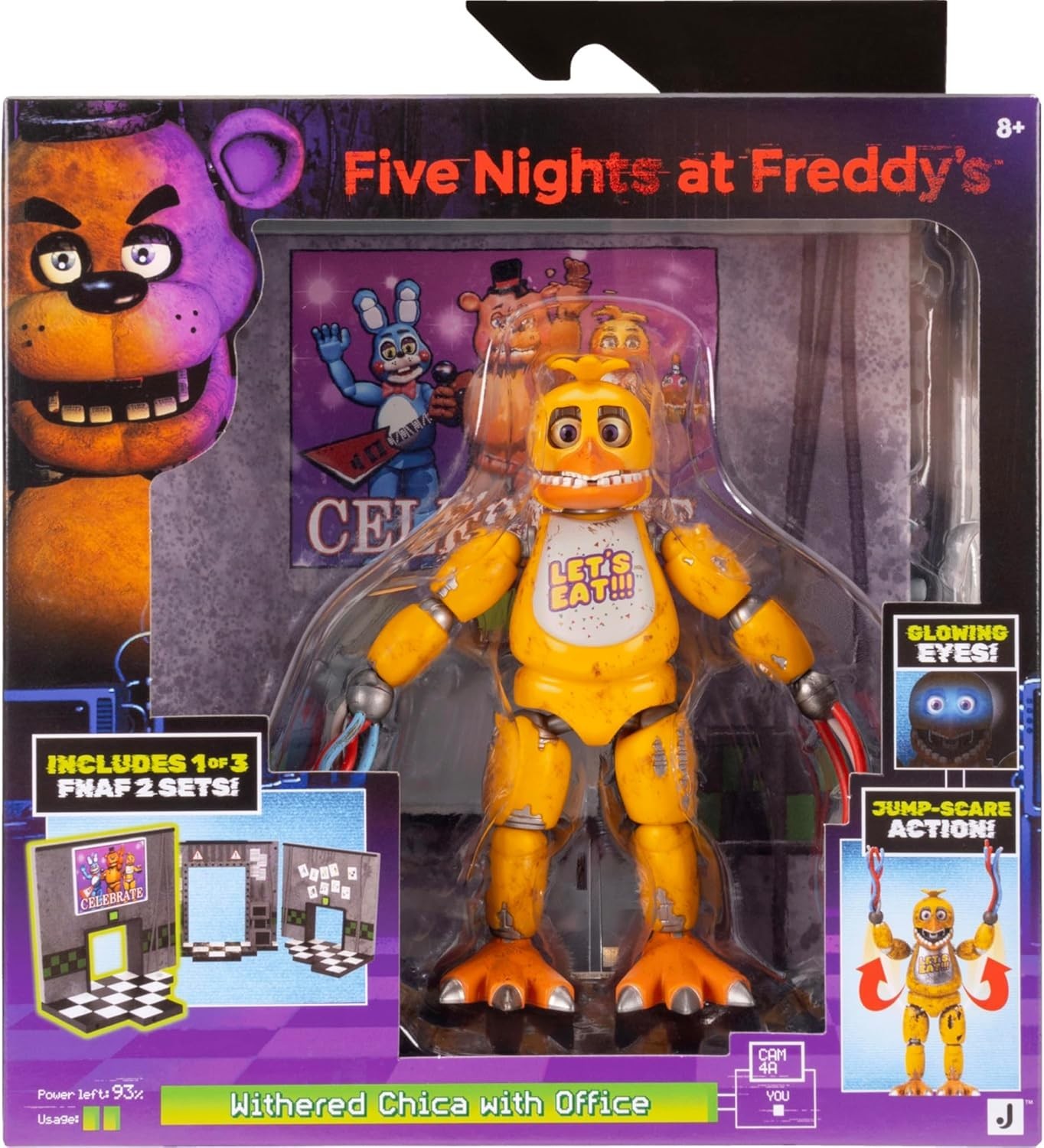Jazwares FNAF Five Nights at Freddy's Withered Chica Office Set 5" Figure