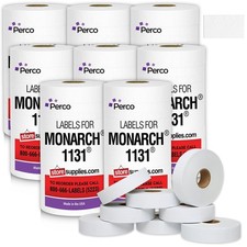 Monarch 1131 Compatible White Price Gun Labels 160,000 Adhesive 8 Sleeves
