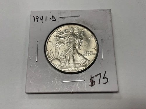 1941 D Denver Walking Liberty Half Dollar BU MS Uncirculated Original 50c Walker